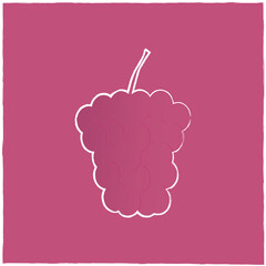 White raspberry outline 