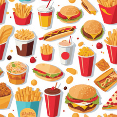 fastfood, fast, snack, meal, food, lunch, burger, dinner, background, delicious, meat, american, menu, unhealthy, restaurant, isolated, cheeseburger, junk, set, hamburger, fat, sandwich, tasty, eat, c