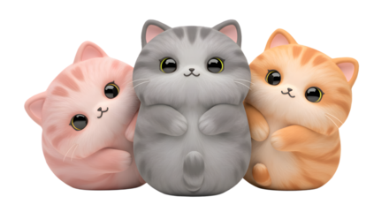 Cute Tabby Cats Hugging Each Other