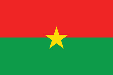 National flag of Burkina Faso vector image
