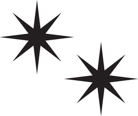 Black star, shape star, geometric star, figure, decoration, flash, decoration