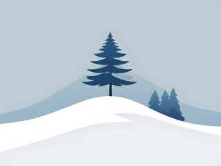 snowy_hill_minimal_tree
