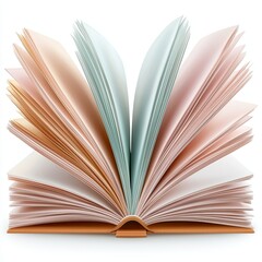 Open Notebook Pastel Illustration, Pastel Notebook With Soft Pages And Sketches, Cozy Study Notebook In Pastel Aesthetic.