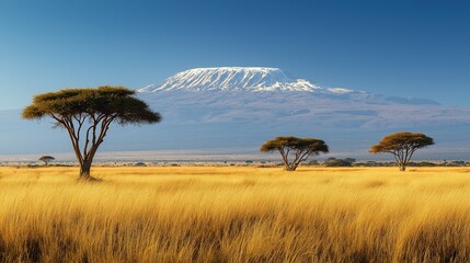 a vast open savannah with golden grasses gently swaying in the wind