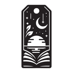 Bookmark silhouette icon on a white background vector 10 eps 