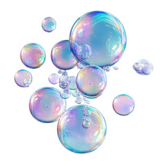 soap bubbles png isolated on transparent background