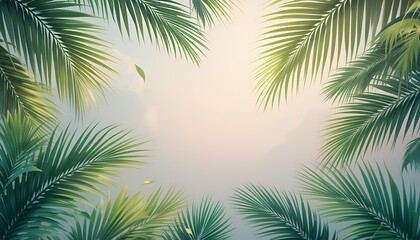 Fototapeta premium Paradise Island Palm Leaves