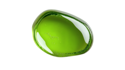 Green serum or gel isolated on white background