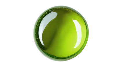 Green serum or gel isolated on white background