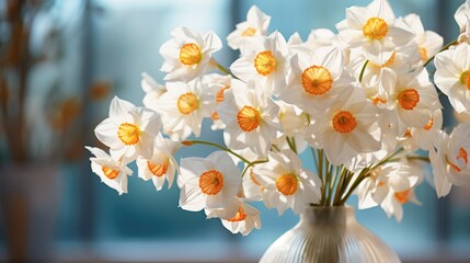 A Bouquet of Daffodils in a Vase