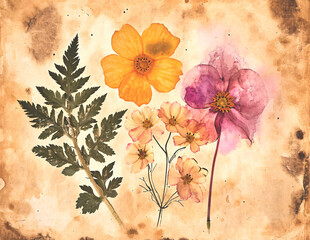 Watercolor landscape background