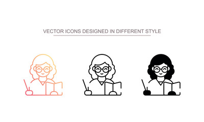 Teacher icon design with white background stock illustration