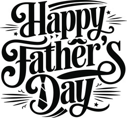 Happy father's day. Lettering. Holiday calligraphy text vector design white background