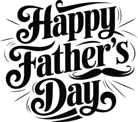 Happy father's day. Lettering. Holiday calligraphy text vector design white background