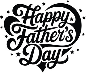 Happy father's day. Lettering. Holiday calligraphy text vector design white background