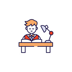 Study icon design with white background stock illustration