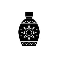 creative details Sun Lotion Bottle Icon vector illustration