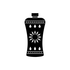 creative details Sun Lotion Bottle Icon vector illustration