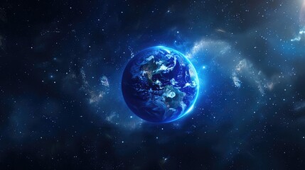 Fototapeta premium Earth from Space: A Celestial Perspective
