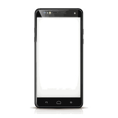 3D Smartphone Vector Mockup with Blank White Screen for Digital Marketing and Technology Concepts