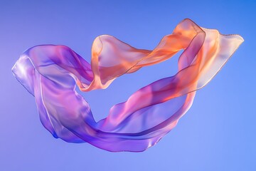 Fototapeta premium Stunning Gradient Fabric Design Against a Vibrant Sky