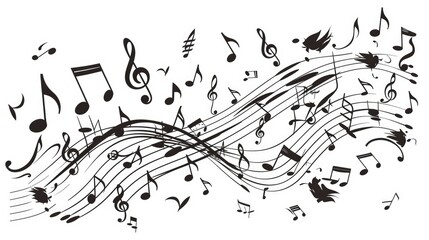 Abstract Musical Notes Background