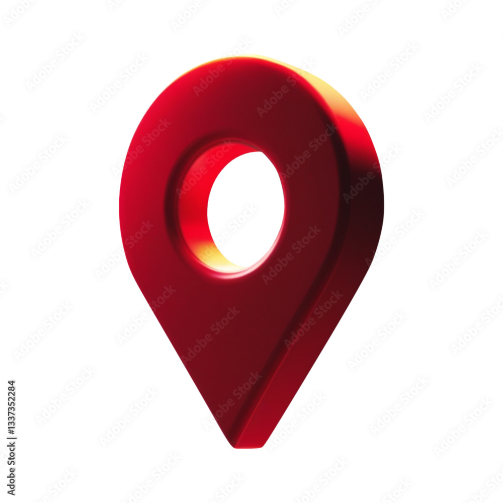 Poster 3d location icon isolated on transparent background