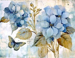 Watercolor landscape background