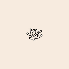 Coral icon flat vector design.