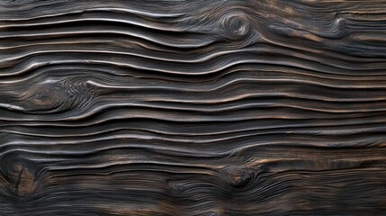 Dark wooden texture. Rustic three-dimensional wood texture. Wood background. Modern wooden facing background