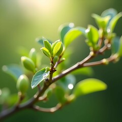 Obraz premium fresh green leaves