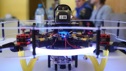 small unmanned aerial vehicles, drones and quadrocopters for programming training for military and household functions