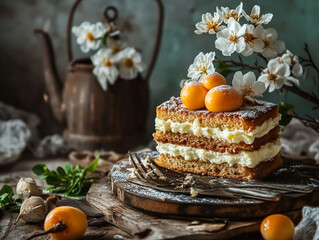 chocolate cake with orange