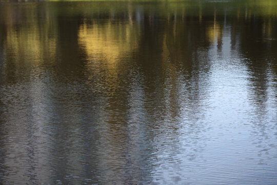 Abstract blue, green color reflection wave ripples water natural Selective soft focus natural background.