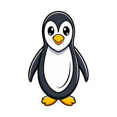 Obraz premium a cute illustration of a penguin standing with a cute expression, and penguin are always popular