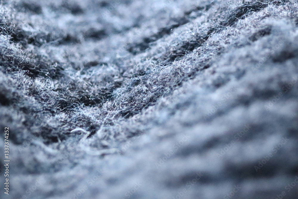 Poster a detailed view of a woven wool fabric pattern.