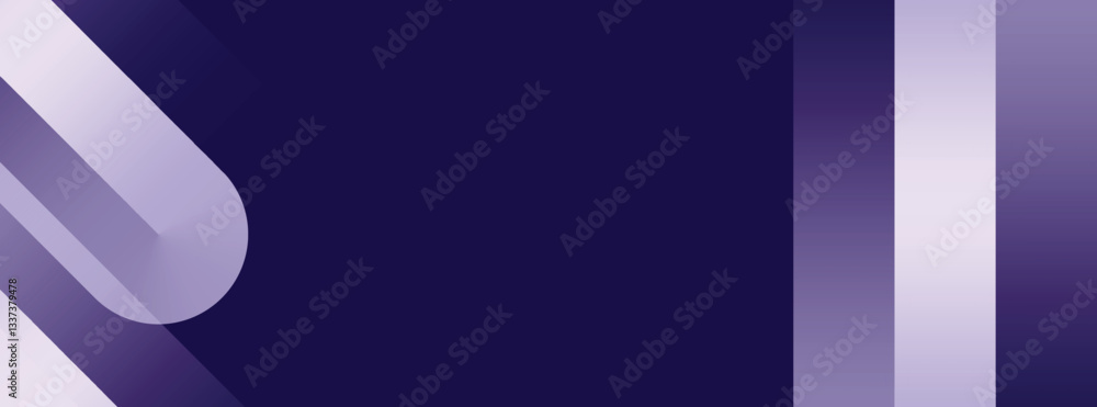 Poster dark purple abstract background with gradient rounded stripes with copy space