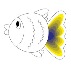 vector illustration of a fish