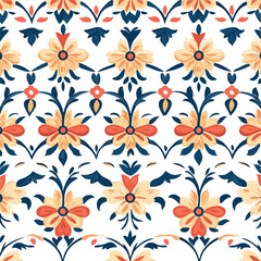 Abstract Seamless Geometric Florals Pattern Background