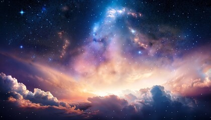 mystic magic cloudy sky with galaxy and stars like spiritual mystic mystical magic fantasy and artistic background backdrop and wallart