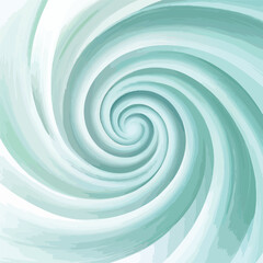 Elegant White Spiral Blade on Blue and Green Palette