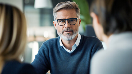 Fototapeta premium portrait of a man in a meeting