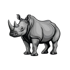 Obraz premium Majestic African Savannah Rhinoceros Vector Design