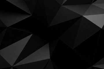 Obraz premium Abstract geometric design with black and dark grey triangles. Modern and structured. 