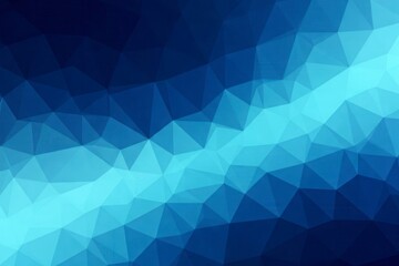 Obraz premium Blue geometric polygon pattern, modern abstract texture. Shaded blue triangular design, geometric background, polygonal art.