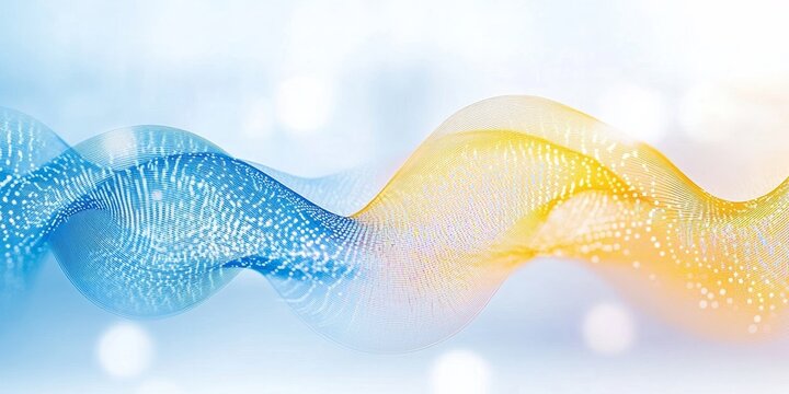 Data streams connect pixels in abstract patterns over a minimalist gray grid on a white background, showcasing dynamic visualization techniques