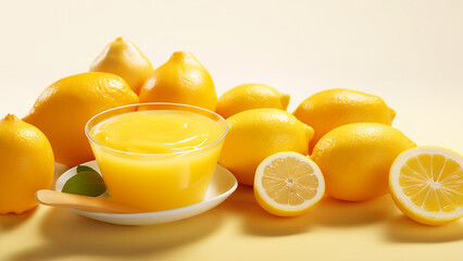 Creamy yellow spread with a glossy sheen. Tangy and sweet lemon flavor. Thick texture perfect for spreading. Bright citrus aroma. Versatile ingredient for desserts and bakery. Rich and indulgent treat