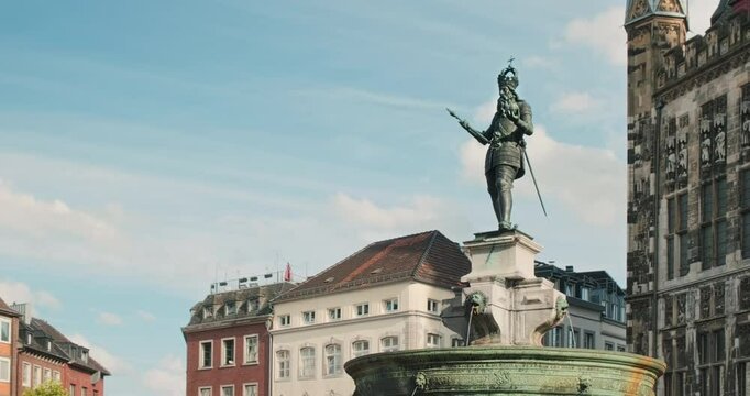 Statue of Charlemagne in Aachen Old Town