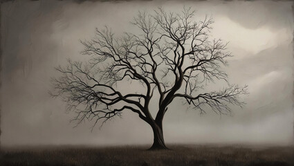 Solitary Tree in Field