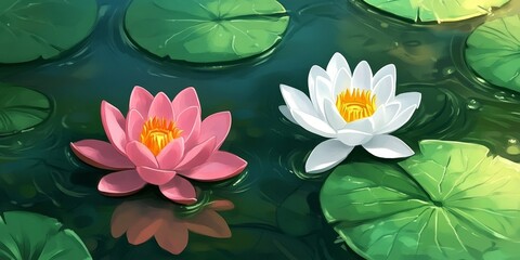 Serene Water Lilies